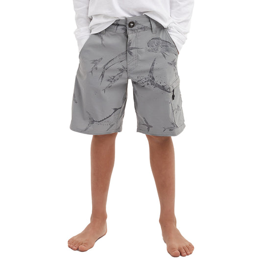 Youth Hybrid Shorts - Youth Traverse Gyotaku