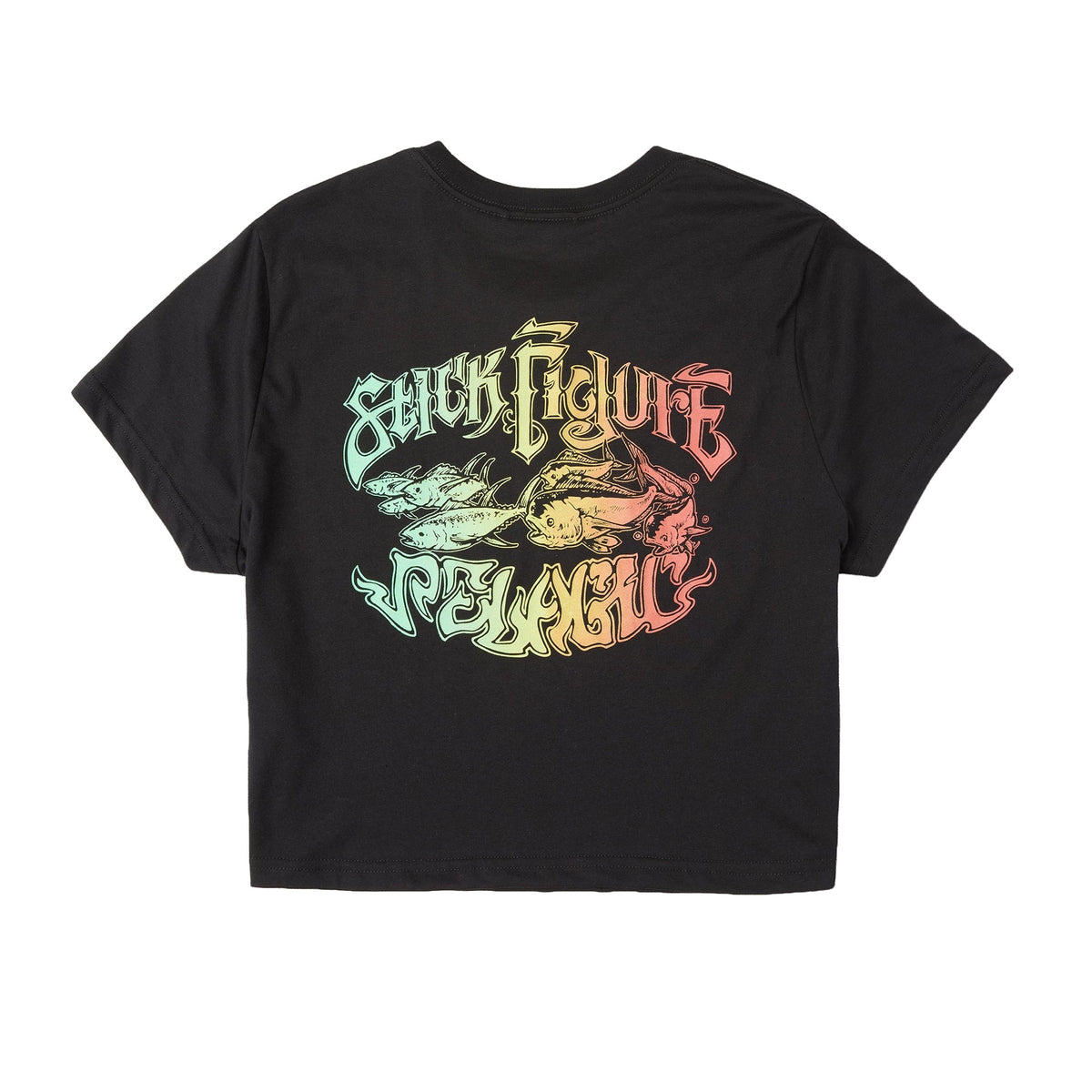 Ws Cropped T-Shirt - Ws Stick Figure Chasin