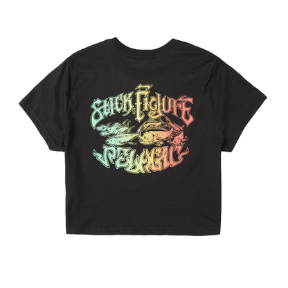 Ws Cropped T-Shirt - Ws Stick Figure Chasin