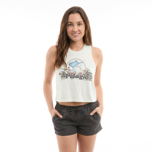 Ws Cropped Tank - Ws Tropic Sea
