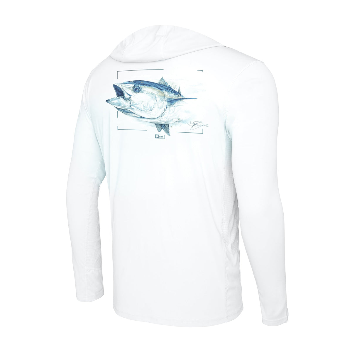 Hooded Fishing Shirt - Vaportek Goione Tuna