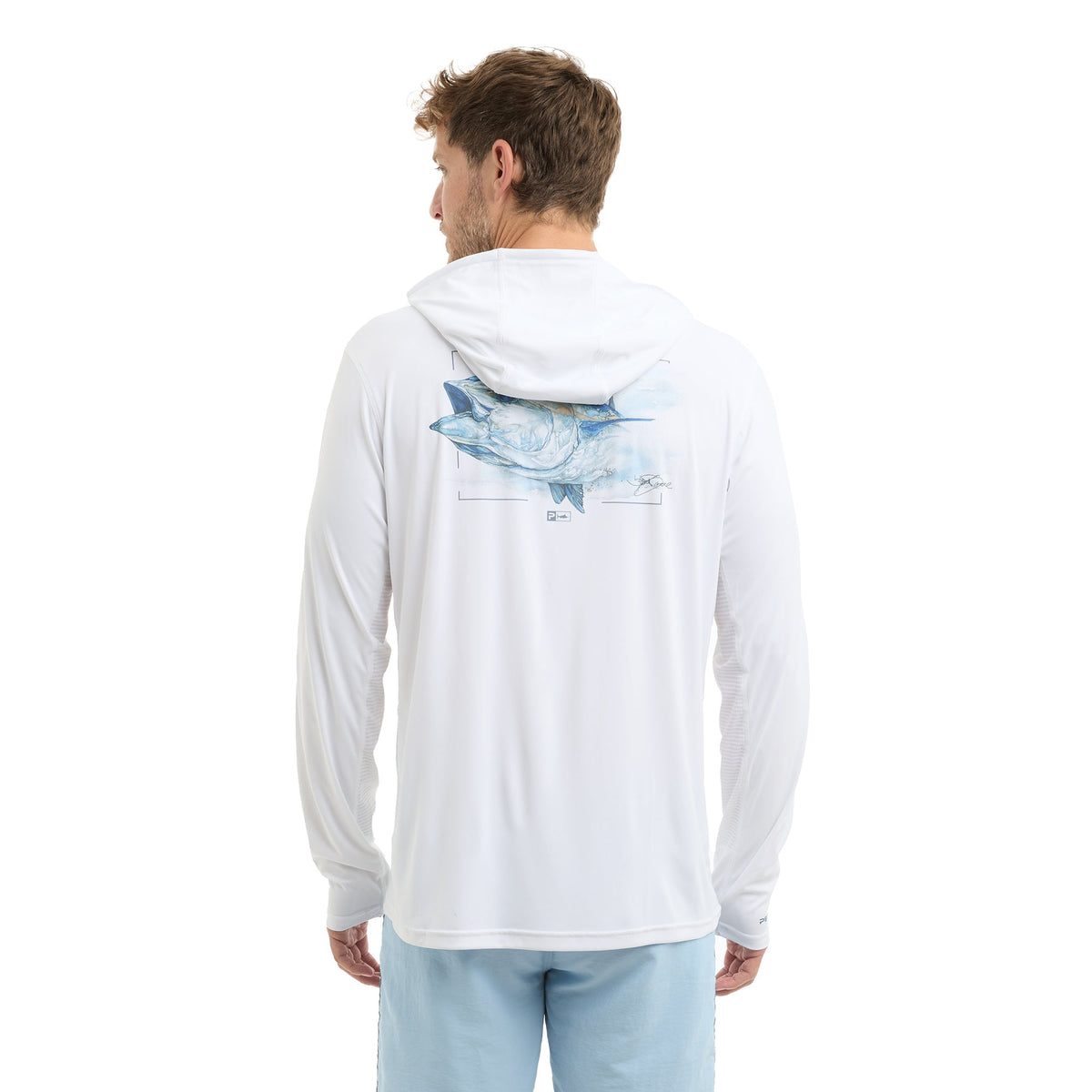 Hooded Fishing Shirt - Vaportek Goione Tuna