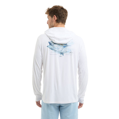 Hooded Fishing Shirt - Vaportek Goione Tuna