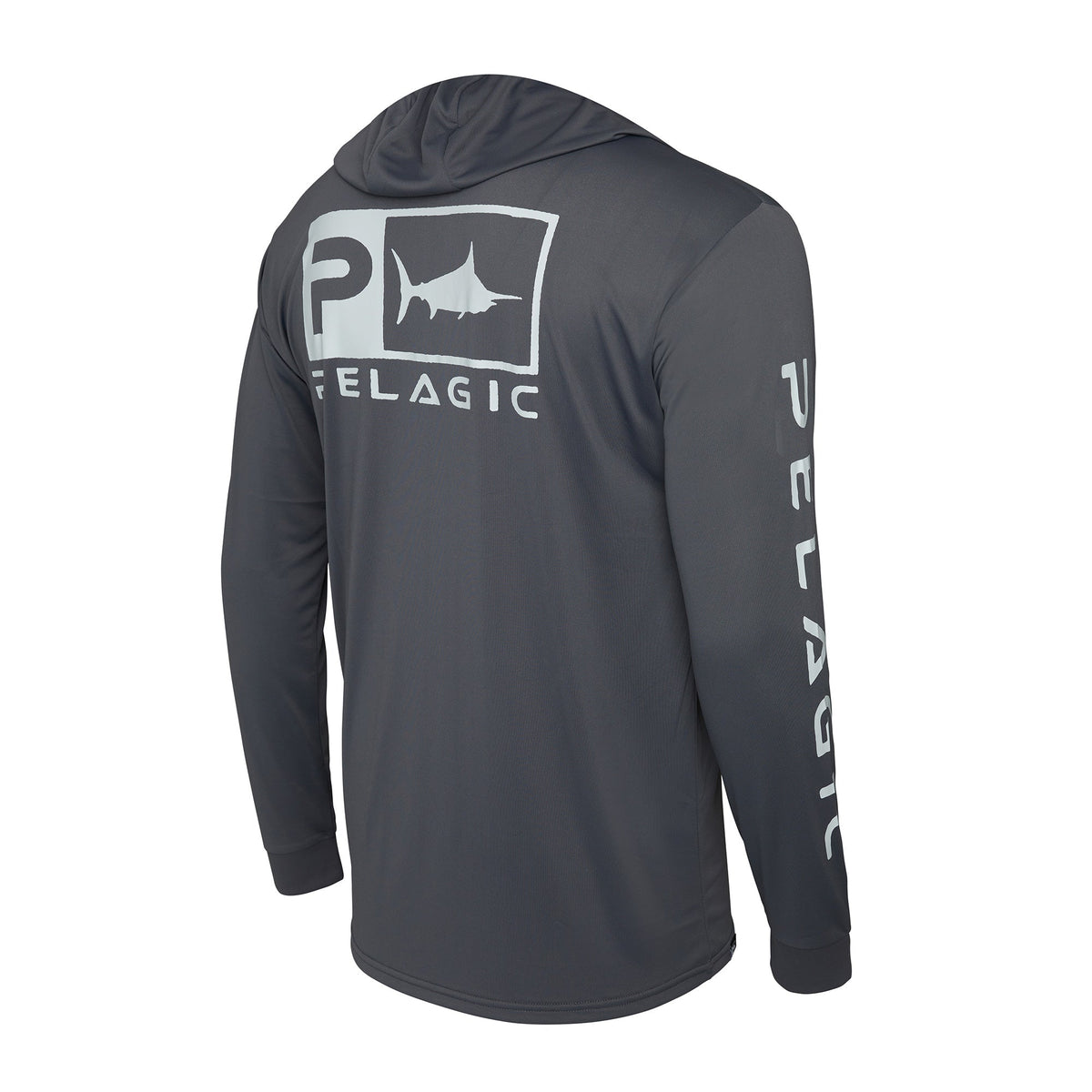 Hooded Fishing Shirt - Aquatek Rusted Icon