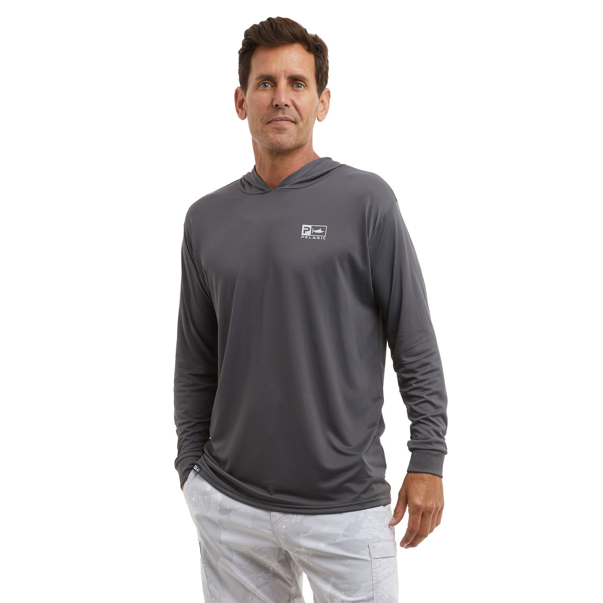 Hooded Fishing Shirt - Aquatek Rusted Icon