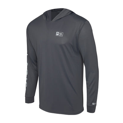 Hooded Fishing Shirt - Aquatek Rusted Icon